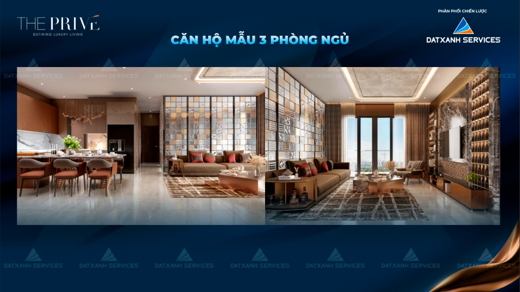 Bán căn hộ 3PN The Privé, Thủ Đức, diện tích 98,5m², view Landmark, giá 130 triệu/m²